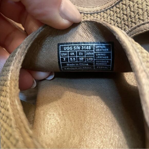 UGG Lomita size 7 Women’s Brown Open Toe Clog Heeled Sandals - Picture 4 of 6